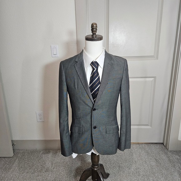 Armani Exchange Other - Armani Exchange Mens Grey Two Button Blazer‎ Jacket 36R Slim Fit Sport Coat